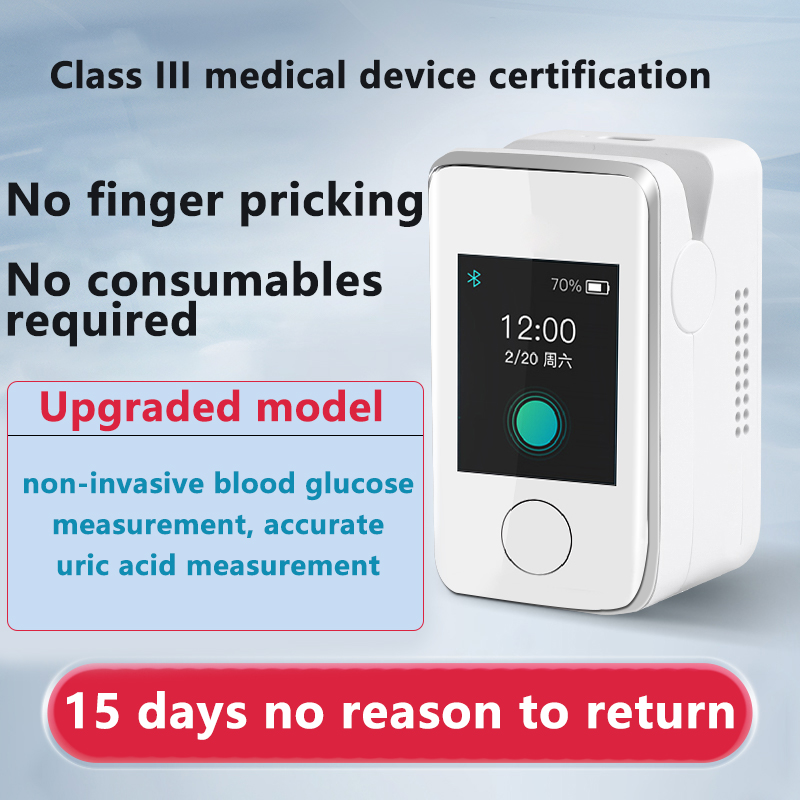 Selectarea limbii Roma, detectarea glicemiei, detectarea acidului uric, detectarea ritmului cardiac, detectarea temperaturii corpului, înregistrarea datelor, ecranul tactil mare, conexiunea Bluetooth